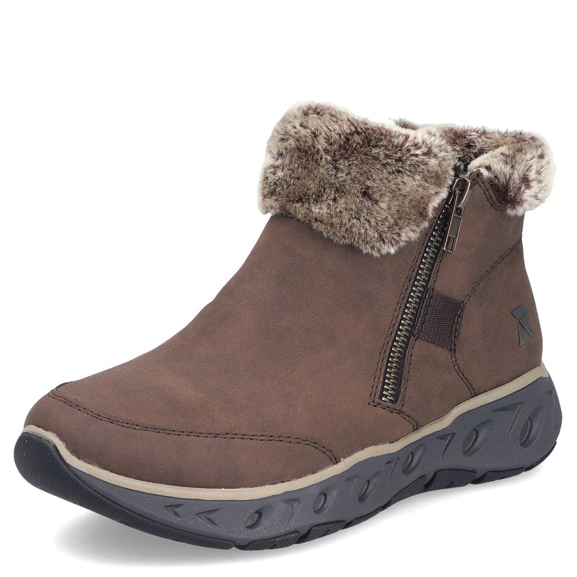 DÁMSKÉ KOTNÍKOVÉ BOTY RIEKER M6560-25 HNĚDÁ Barva: HNĚDÁ