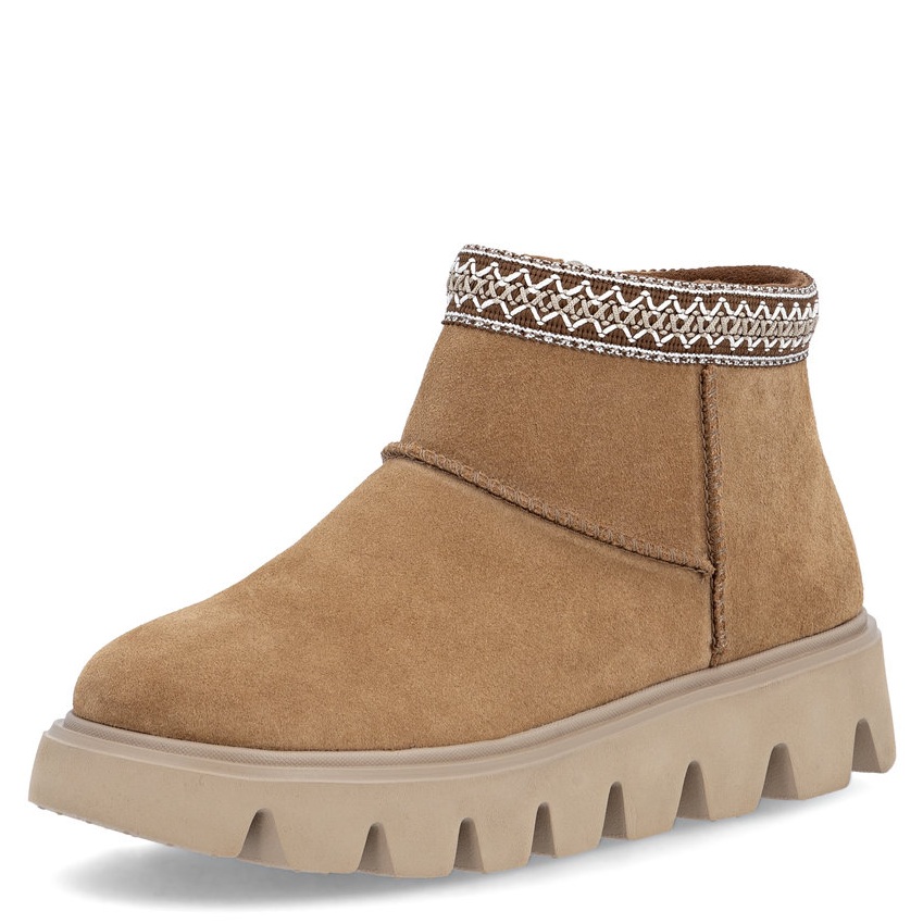 DÁMSKÉ KOTNÍKOVÉ BOTY RIEKER W2074-24 HNĚDÁ Barva: HNĚDÁ