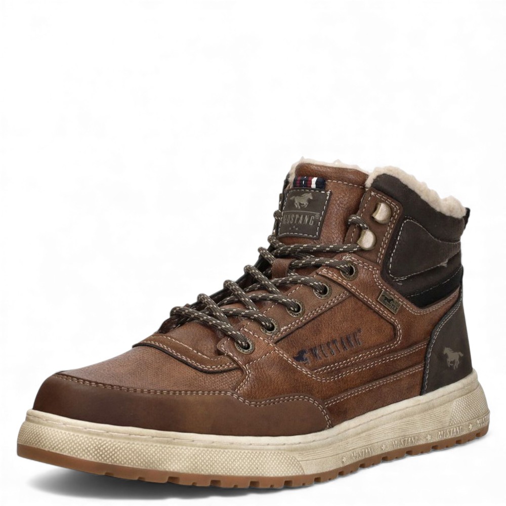 PÁNSKÉ KOTNÍKOVÉ BOTY MUSTANG 15M0111002 HNĚDÁ Barva: HNĚDÁ