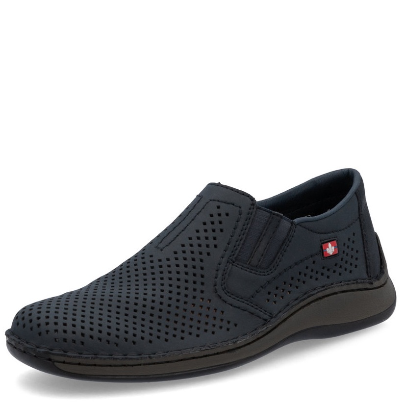Levně PÁNSKÉ POLOBOTKY RIEKER 05297-14 MODRÁ Barva: MODRÁ