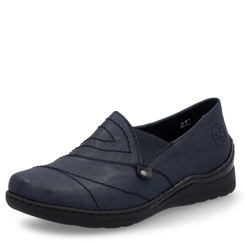 Levně DÁMSKÉ POLOBOTKY RIEKER 48961-14 MODRÁ Barva: MODRÁ