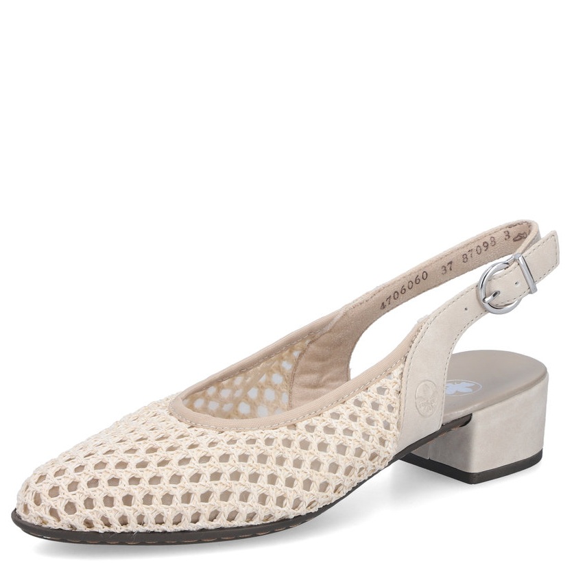 Levně DÁMSKÉ LODIČKY RIEKER 47060-60 BÉŽOVÁ Barva: BÉŽOVÁ