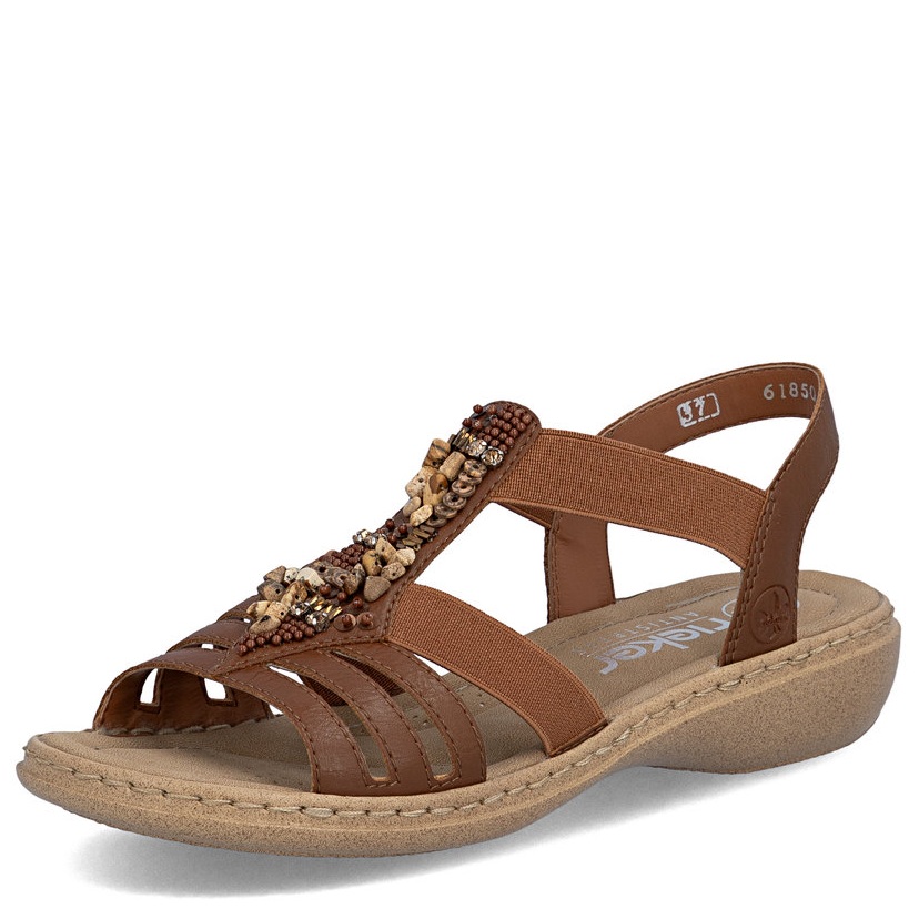 DÁMSKÉ SANDÁLY RIEKER 61850-24 HNĚDÁ Barva: HNĚDÁ