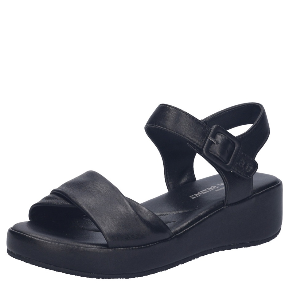 Levně DÁMSKÉ SANDÁLY JOSEF SEIBEL 63702 68105 ČERNÁ Barva: ČERNÁ
