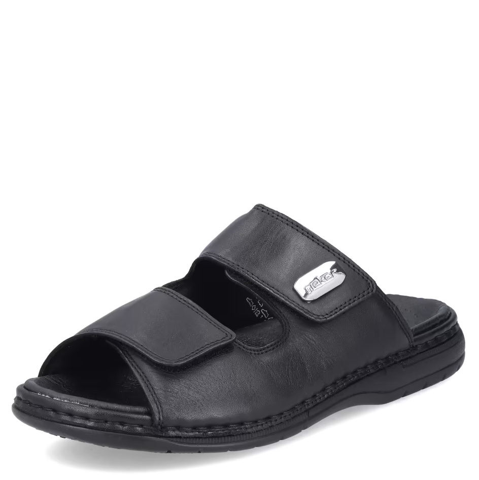 Levně PÁNSKÉ PANTOFLE RIEKER 25590-00 ČERNÁ Barva: ČERNÁ