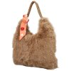 542194 modni damska plysova kabelka do ruky raiga camel