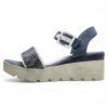 DÁMSKÉ SANDÁLY CARINII B3183 SILVERBLUE STŘÍBRNÁ
