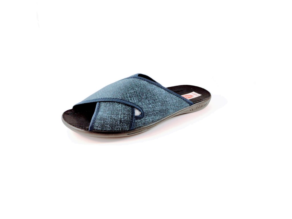 Pánské pantofle Rogallo 21764 (Barva Modrá, Velikost 40)