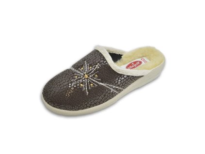 Dámské bačkory Rogallo 3360-117 (Barva Hnědá, Velikost 38)