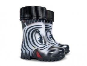 Zateplené holínky Demar - zebra
