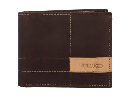 Bellugio pánská kožená peněženka SIMON hnědá