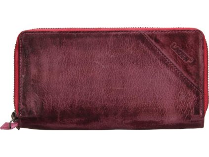 Lagen JK-200/D PLUM/FUCHSIA dámská kožená peněženka