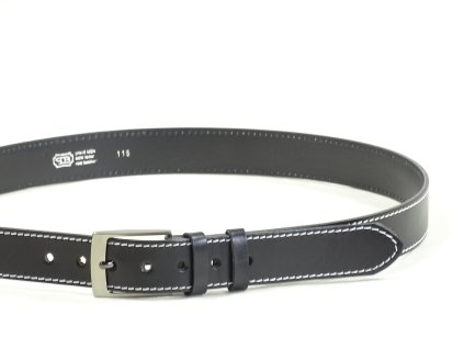 PENNY BELTS Pánský kožený opasek 41 černý