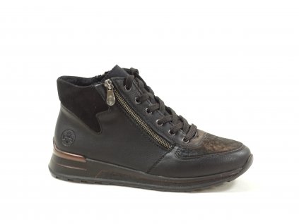 Rieker 990408-01 BLACK dámská zimní vycházková obuv