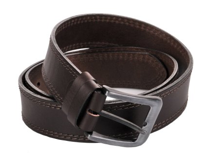 PENNY BELTS Pánský kožený opasek 51 hnědý (nadměr)