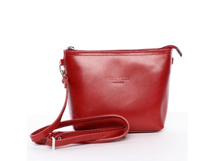 Delami dámská luxusní kožená crossbody kabelka NATALY RED