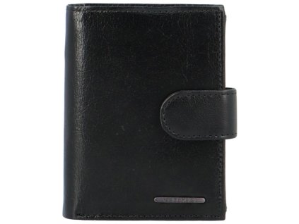 Bellugio pánská kožená peněženka na výšku KAIN BLACK