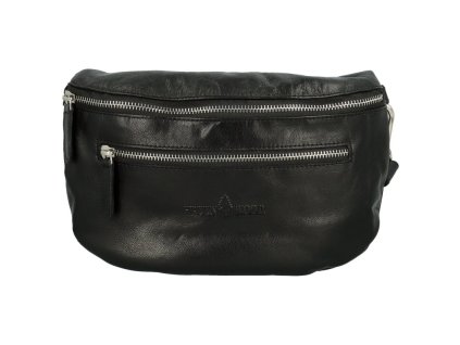 Green Wood dámská kožená kabelko/ledvinka 3690 BLACK