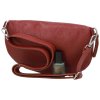 Delami trendy dámská kožená kabelko-ledvinka 1095 D.RED