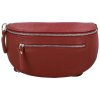 Delami trendy dámská kožená kabelko-ledvinka 1095 D.RED