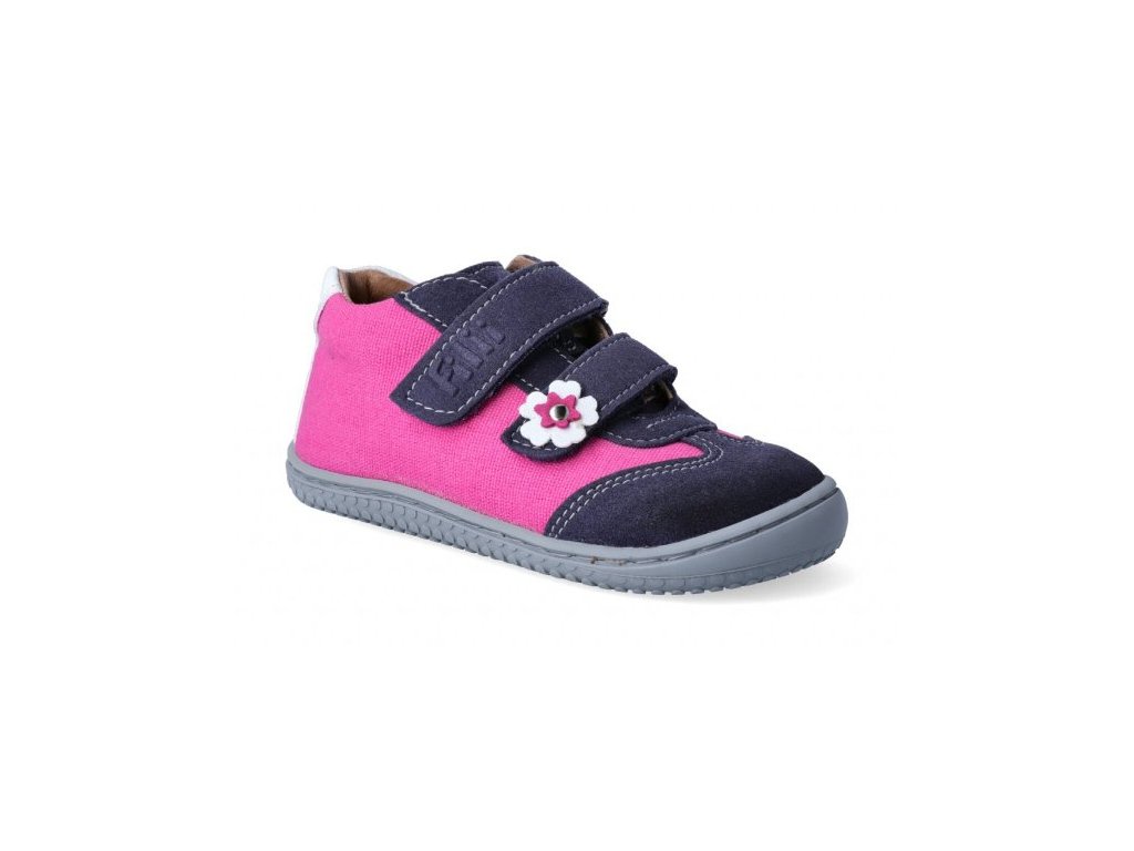 Dětské jarní boty  Filii - LEGUAN velcro velours-textile ocean-pink W > 32