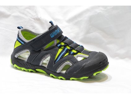 Dětské sandálky S981807-1-2 (Barva šedá, Velikost 35)
