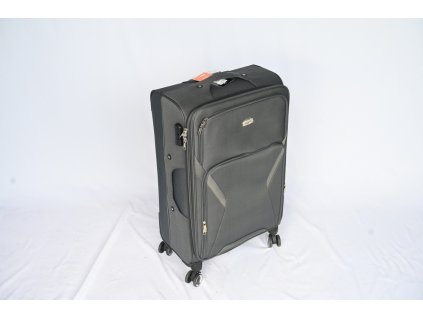 Cestovní kufr 2021 TEXTILNÍ s expandérem střední šedý