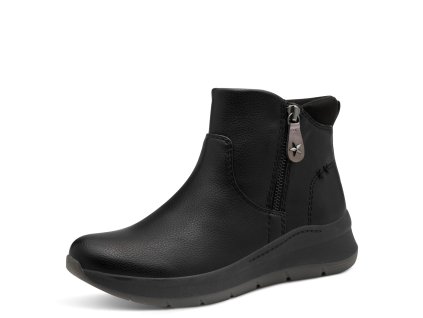 Dámské kotníkové boty JANA 8-25472/45 černé elastické šíře H