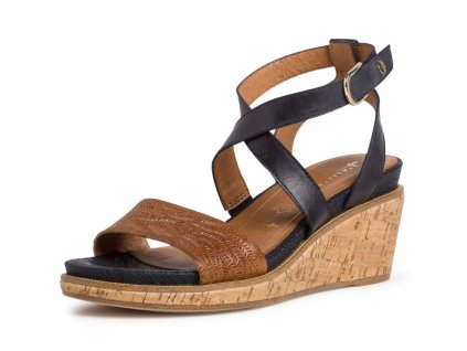 Dámské sandály Tamaris DL 1-28016/24 kožené (Barva Modrá, Velikost 41)
