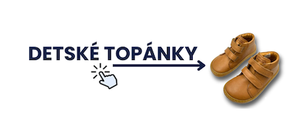 Banner Detské Topánky – kliknite pre zobrazenie kvalitných a pohodlných barefoot topánok pre deti.
