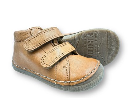 FRODDO PAIX VELCRO COGNAC DETSKe BAREFOOT TOPaNKY3