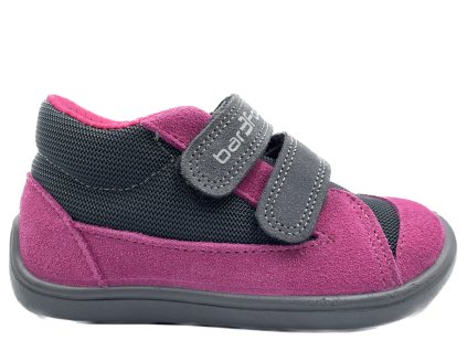 Detské nepremokavé barefoot topánky BAR3FOOT PINK GREY kópia 6