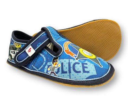 Chlapcenske barefoot papuce EF BAREFOOT POLICIA3