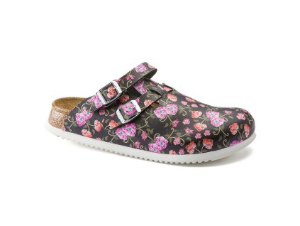 Dámska zdravotnícka pracovná obuv BIRKENSTOCK - Kay SL Blooming Roses 54292 - tmavé