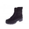 Boty JANA 272 černé dámské kožené zimní polokozačky
