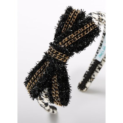 Exkluzívna dievčenská čelenka - Čierna