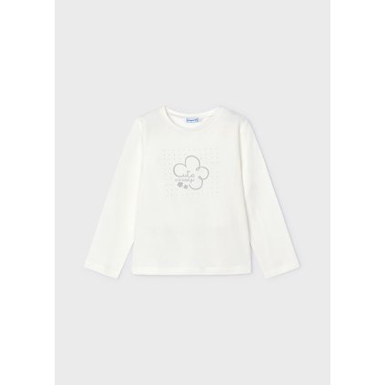 MAYORAL basic dievčenské tričko s dlhým rukávom - Biela (Veľkosť 98)