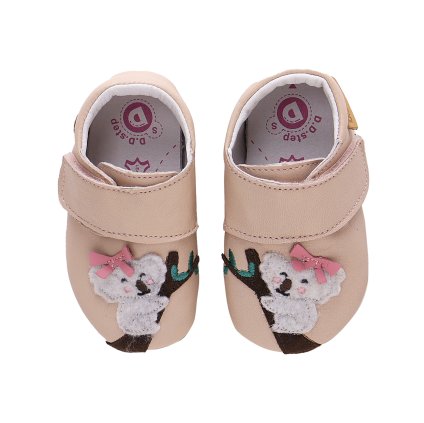 D.D.Step dievčenské kožené capačky - Ružová (Veľkosť L)