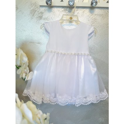 Exkluzívne dievčenské spoločenské šaty - Biela (Veľkosť 80)