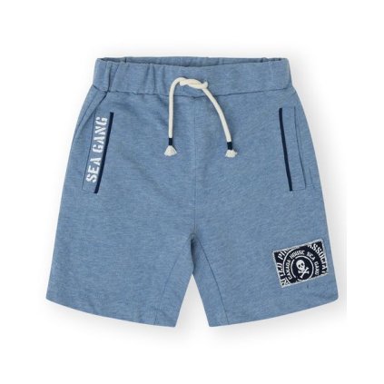 Chlapčenské bavlnené krátke nohavice pirát - Modrá (Veľkosť 116)