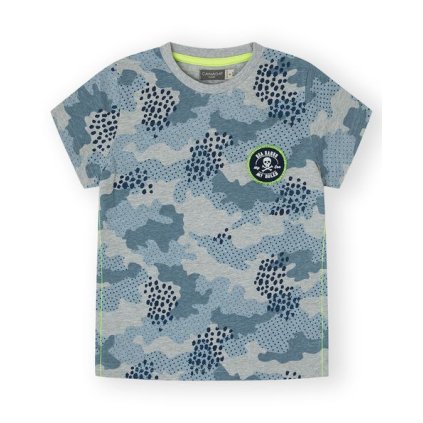 Chlapčenské bavlnené tričko krátky rukáv pirát - Sivá (Veľkosť 110)