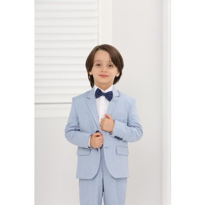 2 dielny oblek/set sako+nohavice (Veľkosť 158, Farba Modrá)