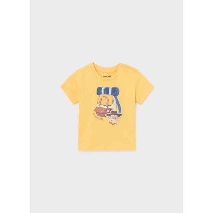 MAYORAL  chlapčenské bavlnené tričko krátky rukáv - Žltá (Veľkosť 80)