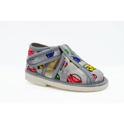 Chlapčenské prezúvky WANDA MÁRIO - Sivá (Veľkosť 26)