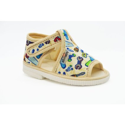 Chlapčenské prezúvky WANDA Pat - Béžová (Veľkosť 19)