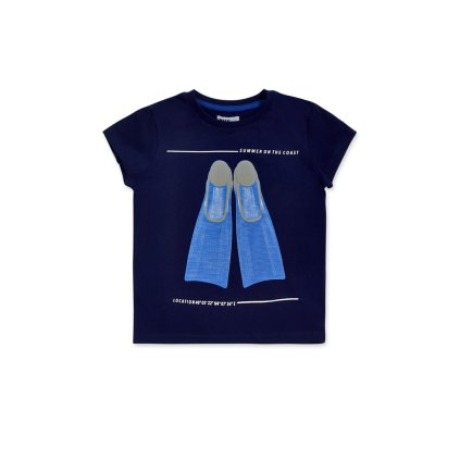 Chlapčenské tričko s krátkym rukávom - Modrá (Veľkosť 116)