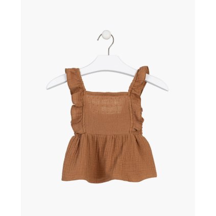 Dievčenský letný top - Hnedá (Veľkosť 152)