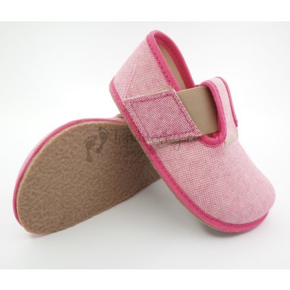 Dievčenské barefoot papuče PEGRES - Ružová (Veľkosť 32)