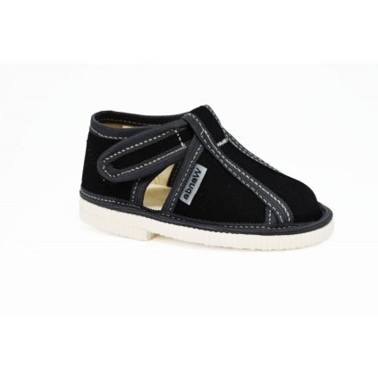 Detské prezúvky WANDA  ANDREJ - Čierna (Veľkosť 23)