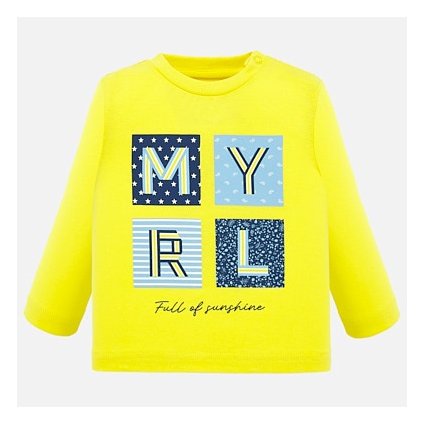 Chlapčenské tričko s dlhým rukávom MAYORAL 1053-084 - Žltá (Veľkosť 68)